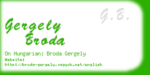 gergely broda business card